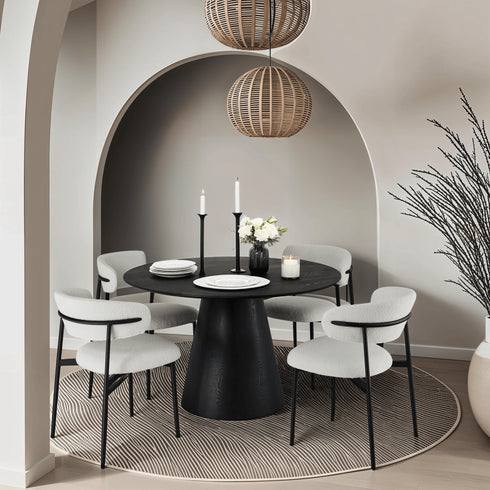 Round Dining Table Tango ø120 - Black Oak